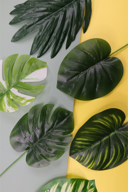 몬스테라 조화 인조 나뭇잎 디퓨저 인테리어 소품 알보몬스테라, 4. 풀그린몬스테라, 1개