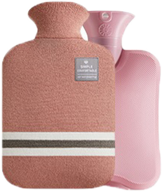 이루미 니트 커버 보온 물주머니 2L 단품, 1개, 핑크