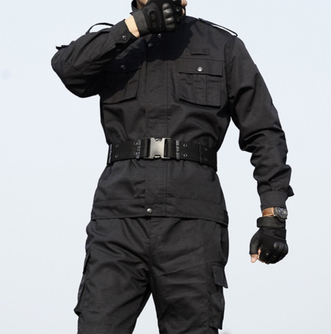 경찰 특공대 옷 제복 할로윈 유니폼 훈련복 코스튬 흑복 컨셉 서바이벌 코스프레 의상 L
