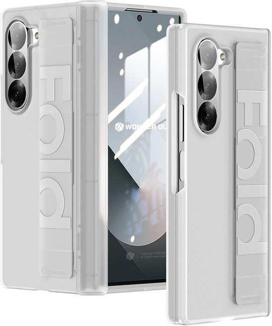 원더글라스 갤럭시 Z폴드5/6/7 힌지보호 풀커버 밴딩 스트랩 플렉스 S 케이스