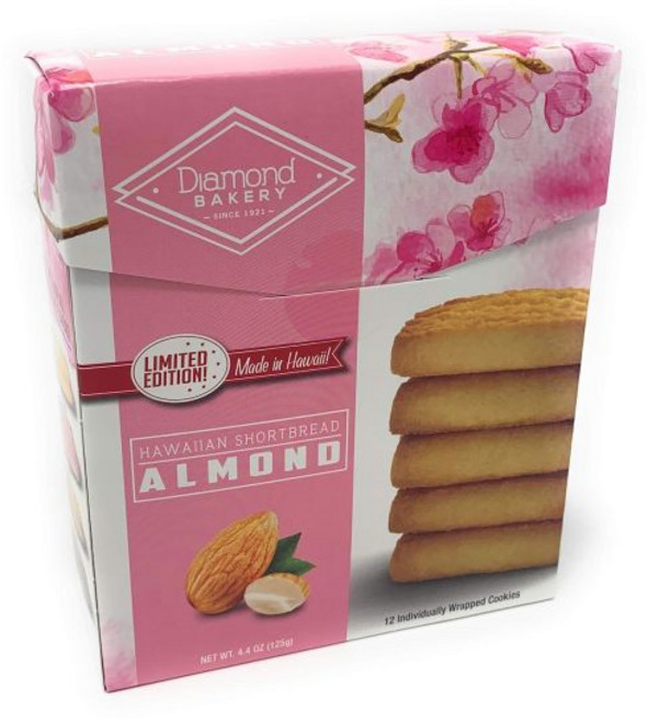 Diamond Bakery 낱개 개별 포장 과자 다이아몬드 베이커리 코코넛 하와이안 쇼트브레드 쿠키 4.4온스, Almond, 113g, 1개