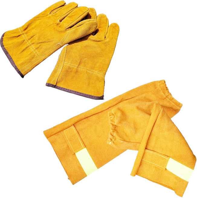 용접 보호 장비 소가죽 팔 토시 장갑 풀세트, 1개, 가죽