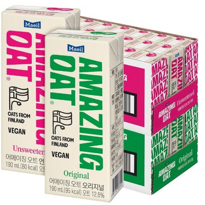 매일우유 매일 어메이징오트 오리지널 190ml+언스위트 190ml 각 24팩 (총 48팩), 48개, 190ml, 1세트