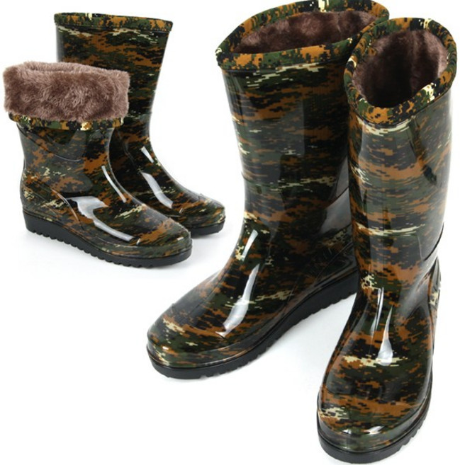 마이슈 밀리터리 겨울 남성 방한부츠 논슬립 방수 방한장화 털부츠 낚시장화