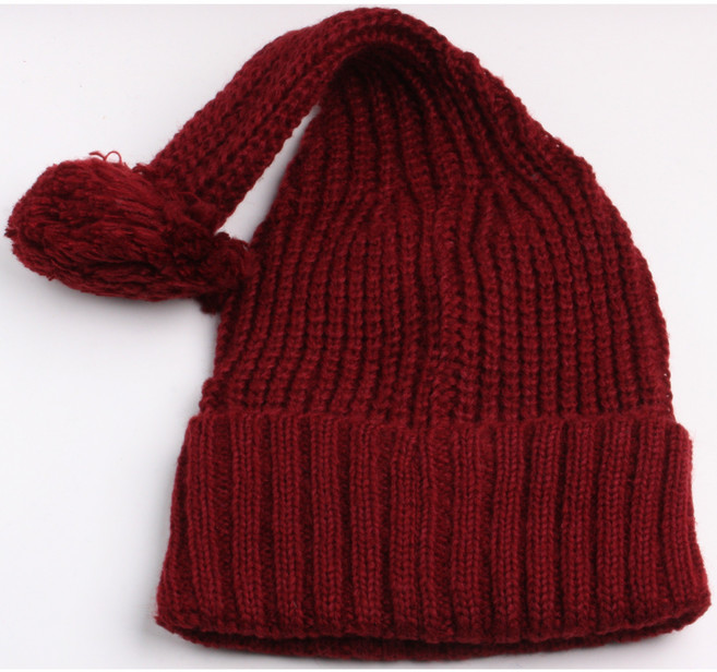 V31 크리스마스 남자 여자 국내생산 무지 방울 꼬리 니트 비니 산타 모자