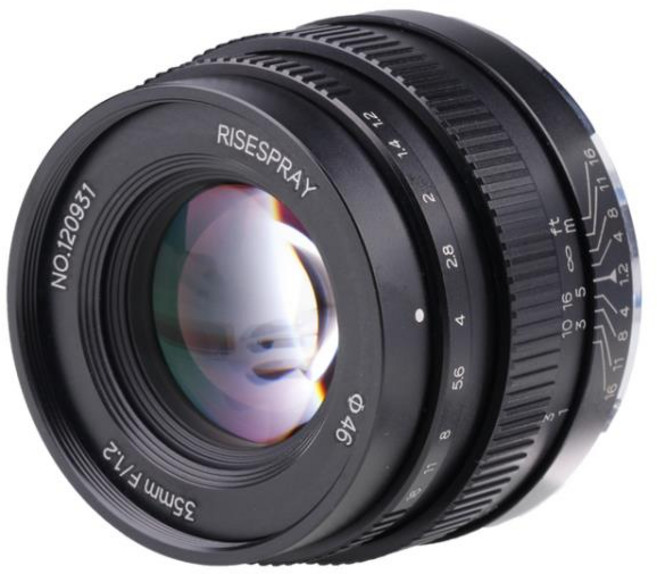 RISESPRAY 수동 초상화 마이크로 단일 렌즈 35mm F1.2 프라임 Sony E-마운트 M43 for Fuji XF Canon EOS M, 01 BLACK_01 Macro 43