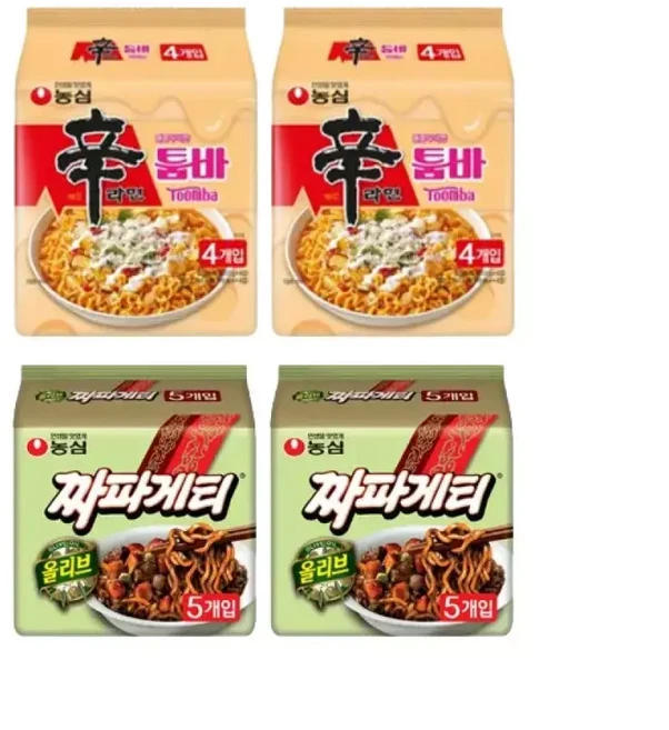 신툼2짜짜 (신라면 툼바 4입 2개 + 짜파게티 5입(멀티) 2개 ), 신툼2짜짜 (신라면 툼바, 4입, 2개 + 짜파게티,, 12개