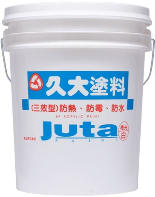 久大塗料 彈性三效型 防熱 防霉 防水, 白色, 1個, 18.925L