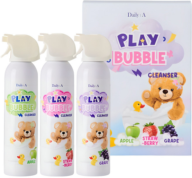 데일리아 플레이 버블 클렌저 3종세트 600ml, 1세트