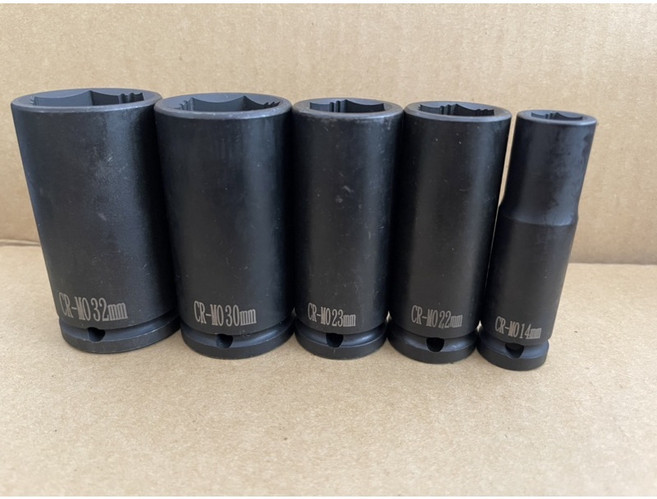 台灣製 CR-MO 氣動套筒 1/2" (4分) 止滑套筒, 1個, 14mm