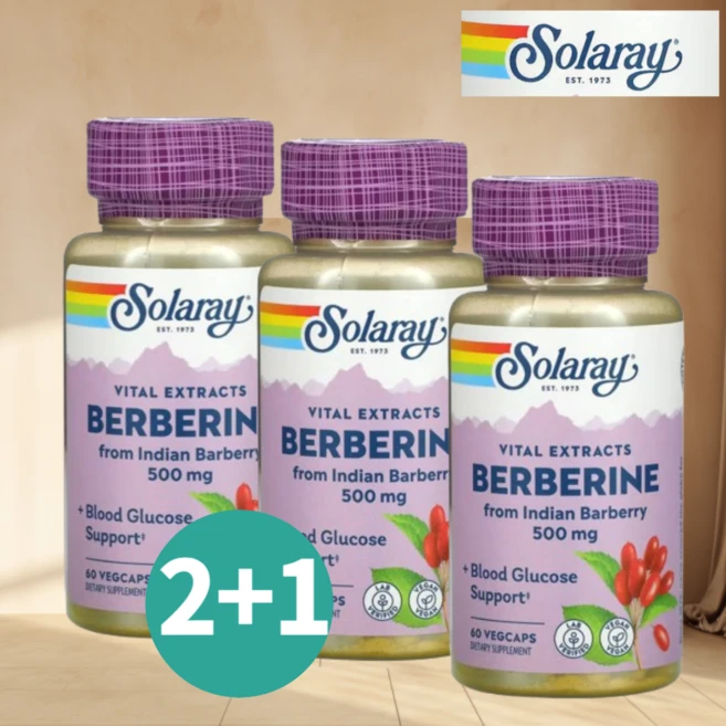 Solaray 베르베린 500mg 베지 캡슐 60정, 3세트 - 쿠팡