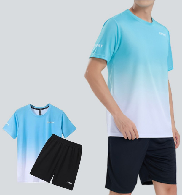 마인온 남녀공용 퀵드라이 트레이닝복 세트 기능성 반팔 반바지 셋업