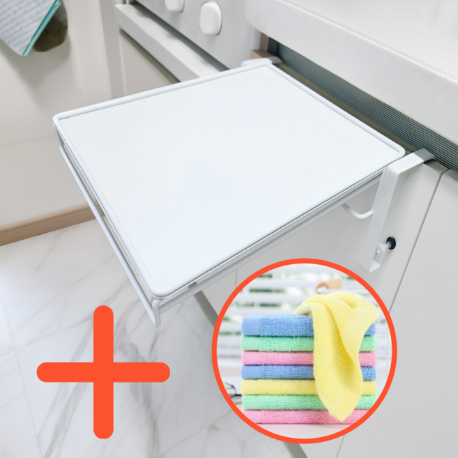 구월스 무타공 행주걸이 주방 보조 조리대 접이식 테이블 선반, 1개