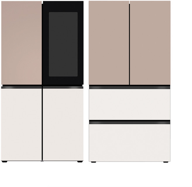 LG 디오스 오브제컬렉션 STEM 베이직 냉장고 Fit & Max (노크온) + LG 디오스 오브제컬렉션 김치톡톡 Fit & Max R1081GAG357