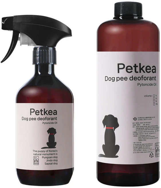 펫케아 강아지탈취제 피톤치드 천연 스프레이 반려견 오줌냄새 제거 + 공병, 1개, 1L - 쿠팡