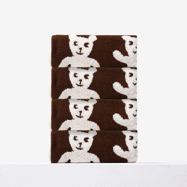 KLIPPAN 클리판 스웨덴 뱀부코튼 타월4장 프리미엄 호텔식 고중량 수건 555gsm 선물패키지 v2, 1세트, 4장세트 - BRUNO 브루노