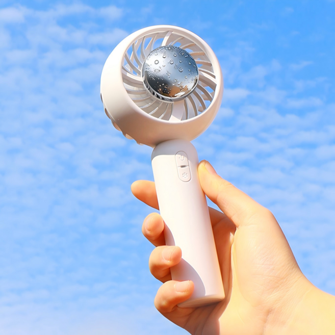 예스카모 캠핑용 휴대용 미니 쿨링 반도체 선풍기, KR-FS-K1094, 화이트