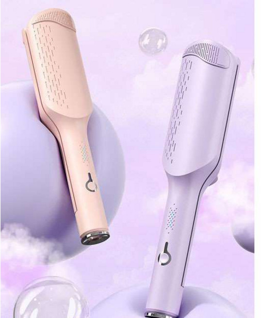 물결고데기40mm 볼륨 전문가용 미용실 봉 웨이브 물결 A08, 핑크 (업그레이드 모델)