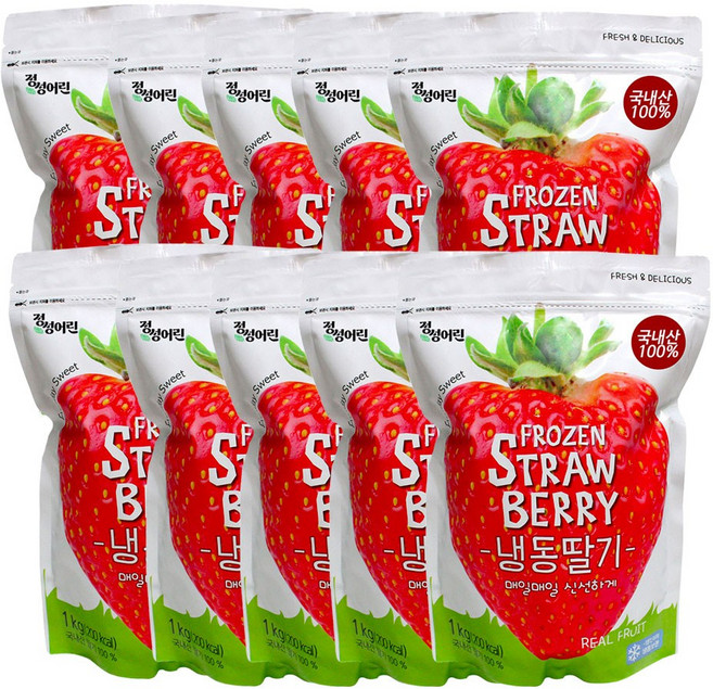 정성어린 국내산 냉동딸기 / 아이스딸기, 10개