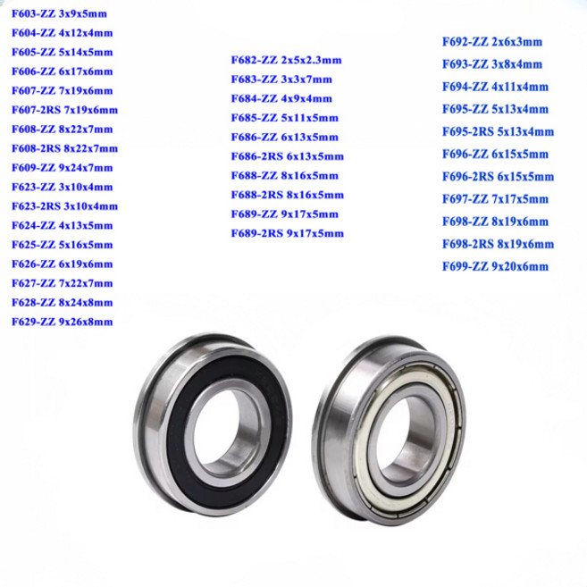 3D 프린터 딥 그루브 도르래 휠 F623 F604 F605 F608 F624 F625 F626 F686 F688 F689 F695 F696 F698 F699, 01 F682-ZZ 2x5x2.3mm, [36] ABEC-1, 1개