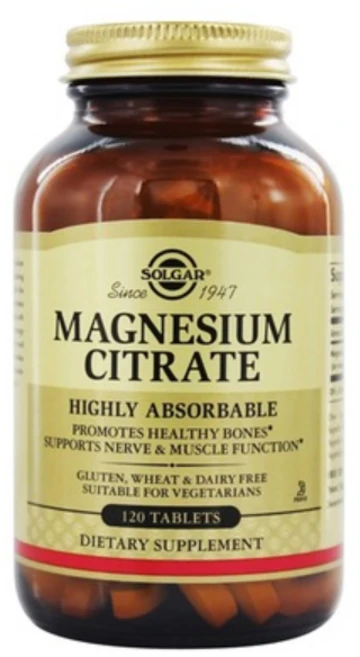 솔가 Solgar 마그네슘 시트레이트 120캡슐, 120개, 1개, 120정 - 쿠팡