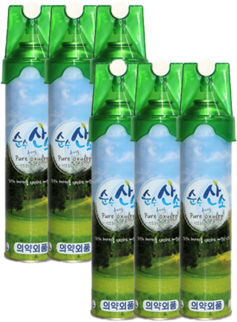 산소정상 휴대용 파크골프 순수산소 산소캔 816ml, 그린 816ml