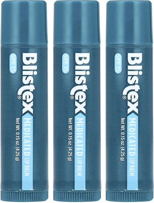 Blistex 메디케이티드 립밤 입술 보호제/자외선 차단제 SPF 15 3종 밤 밸류팩 각 4.25g(0.15oz), Blistex메디케이티드립밤입술보호제자외선차단제SPF1, 4.25g, 1개 - 쿠팡