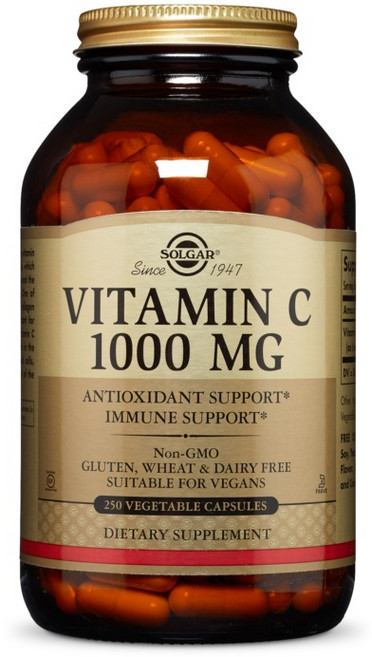 SOLGAR 維他命C素食膠囊 1000mg, 250顆, 1罐