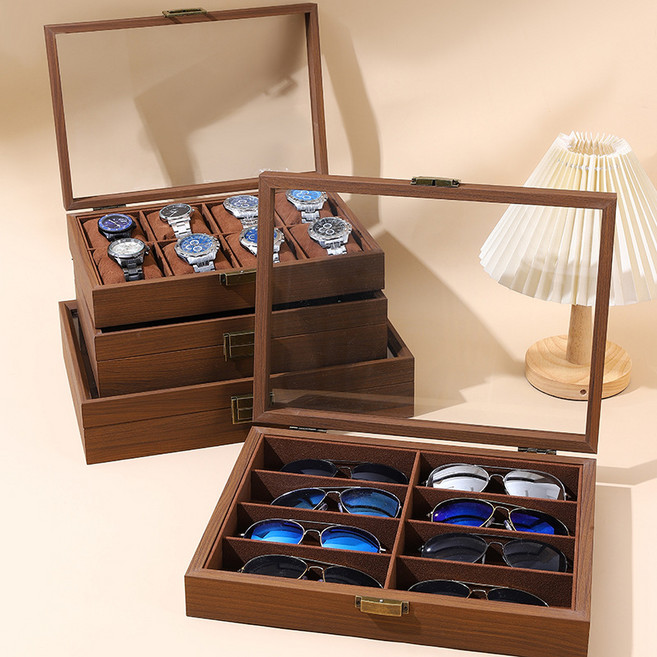 러브포유 고급 원목 안경보관함 8구 선글라스보관함 안경케이스 선글라스 진열대