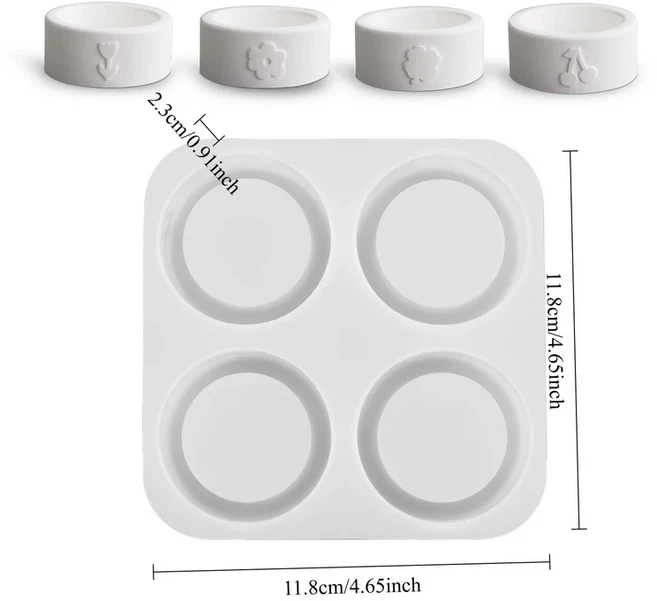 원형 촛불 컵 실리콘 몰드 미니 화분 콘크리트 주조 도구 보석 상자 Tealight 홀더, 02 Flower Pattern
