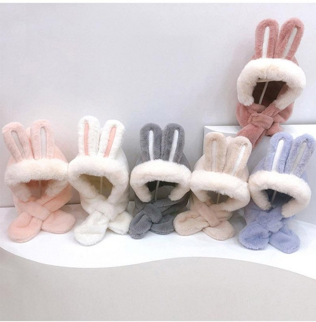 베스더스 유아동 아기 겨울 올인원 털모자 백일 돌 방한 워머 어린이집 유치원 생일 선물