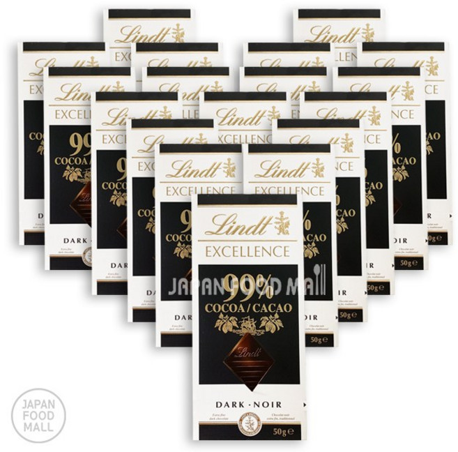 린트 엑설런스 다크 99% 초콜릿, 50g, 18개