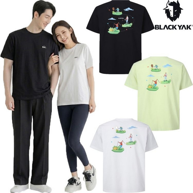 백화점 출고 공용 백패킹 그래픽 반팔티 1BYRTMU917