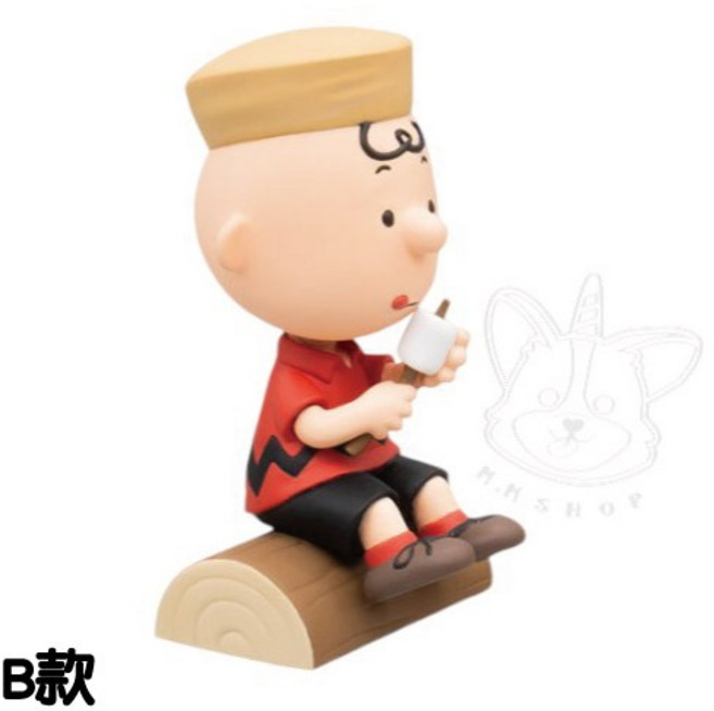 BANDAI 史努比露營公仔 查理布朗 糊塗塔客系列, 1個, B款/查理布朗3C811