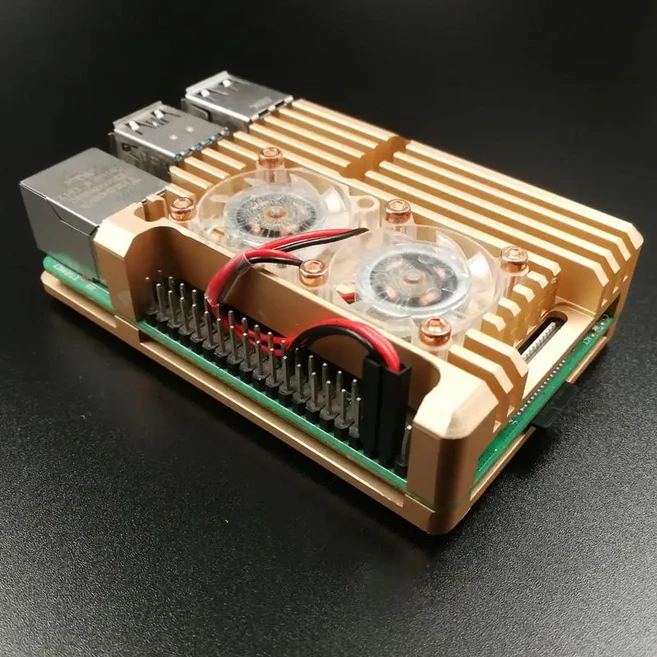 라즈베리파이5 아두이노키트 RPI RASPBERRY PI 4B3B3B용 듀얼 MELCO 금속 쉘 블랙 인가 된 43 알루미늄 케