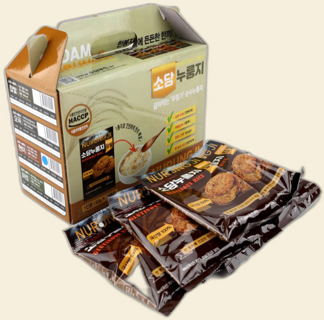 소담누룽지 먹기좋은 1인분 포장 오곡누룽지 선물세트, 10개, 62g