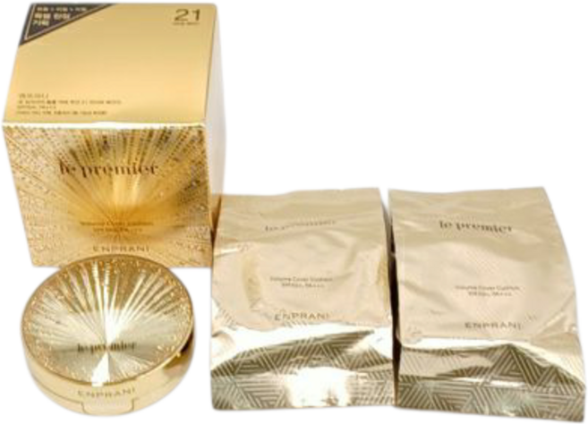 엔프라니 르 프리미어 볼륨 커버 쿠션 기획 ( 본품1+리필2) * 미백 폼클렌저 170 ml 증정 행사, 1개, 내추럴 베이지 23호