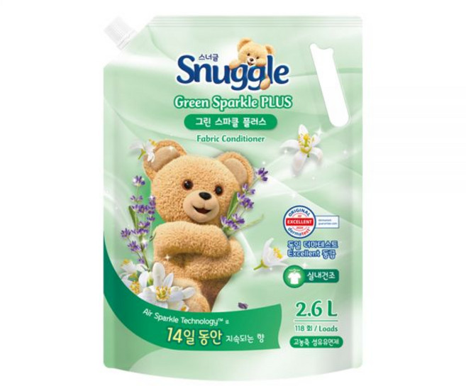 스너글 고농축 섬유유연제 그린스파클 플러스 2.6L