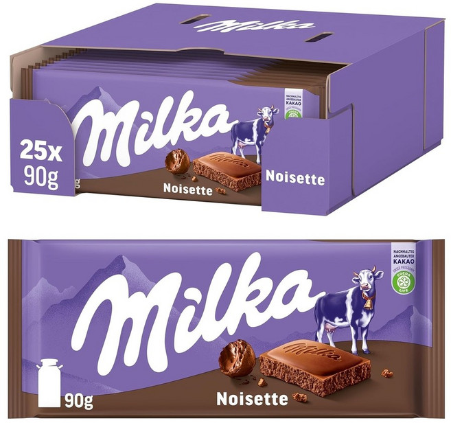 밀카 누아제트 헤이즐넛 초콜릿 90g x 25개