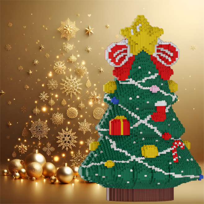 크리스마스 시리즈 선물 디폼블럭4종 대형55cm 34cm, 트리 대형, 1개