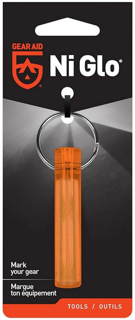GEAR AID 글로우 캠핑 UV 1CM GLO 충전식 다이빙 2인치 NI 키체인 스쿠버, 2 Pack, 주황색.