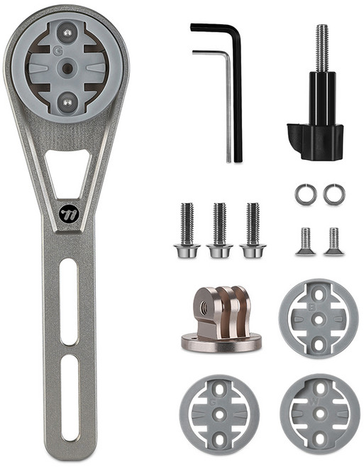 시그니처베이지 로드 자전거 일체형 핸들바 전용 가민 고프로 멀티 스템 마운트 YPZ438, 1개, 티타늄