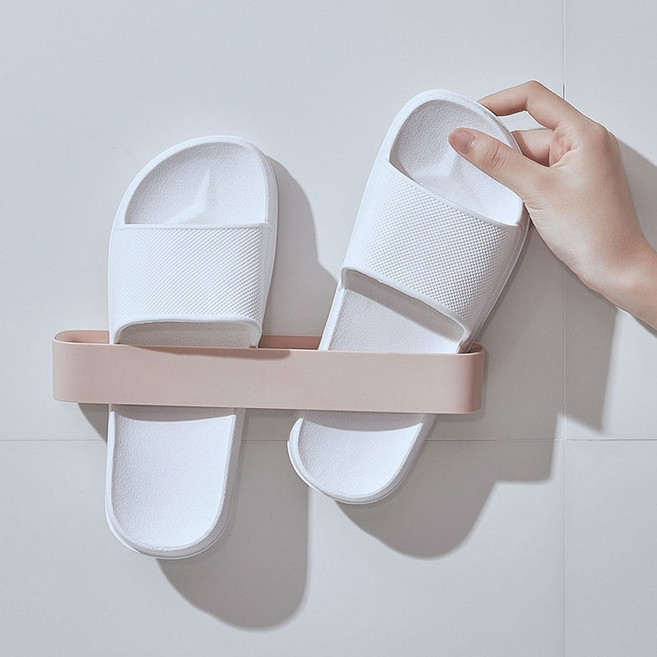 욕실 부착식 슬리퍼 거치대 실내화 정리대 걸이 욕실화 걸이, 블루, 1개
