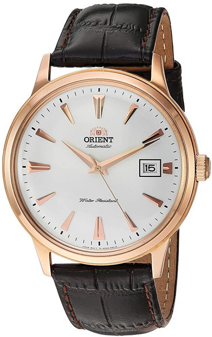 Orient 일본 오토매틱 / 핸드 와인딩 스테인리스 스틸 클래식 시계 40.5mm 화이트 - 실버 스테인리스 스틸