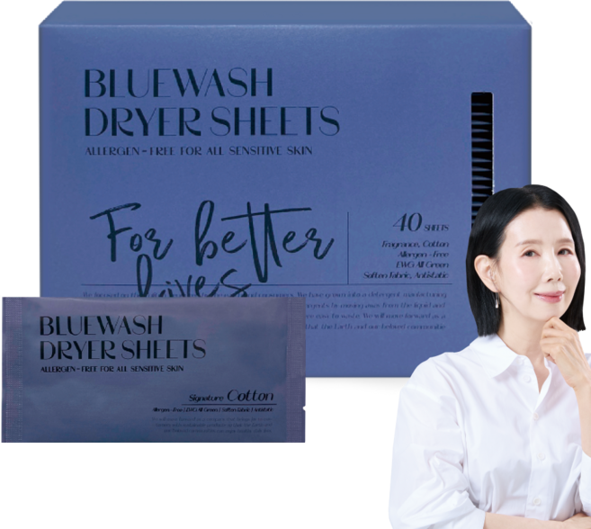 블루워시 건조기시트[시그니처 코튼향], 40개입, 1개