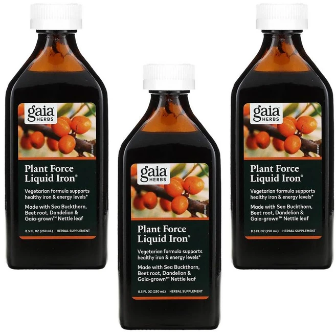 가이아 허브 플랜트 포스 액상 철분 250ml, 3개 - 쿠팡