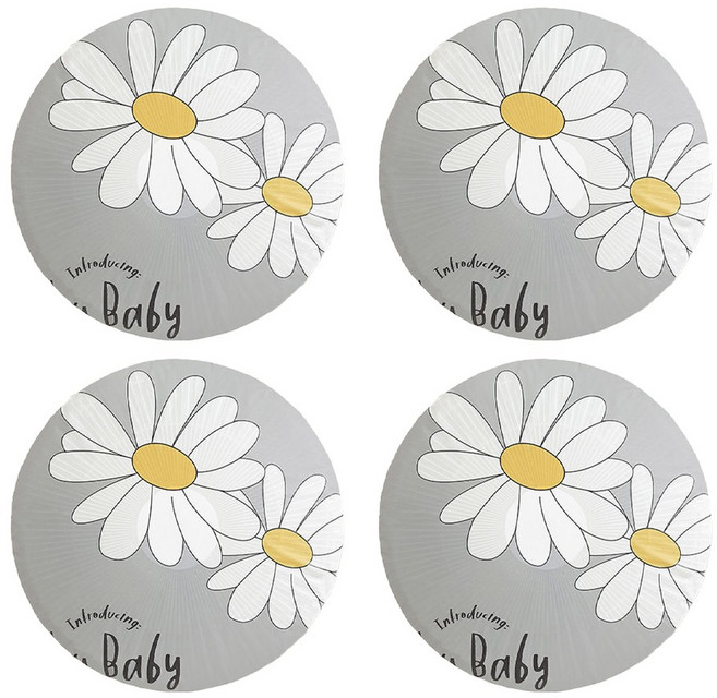 드림시오 북유럽풍 데이지 선풍기 커버 헤드형 벽걸이형, 그레이, 4개