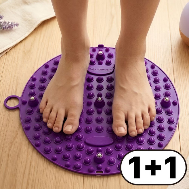도토리컴퍼니 지압매트 발바닥 발지압 패드, 퍼플, 2개