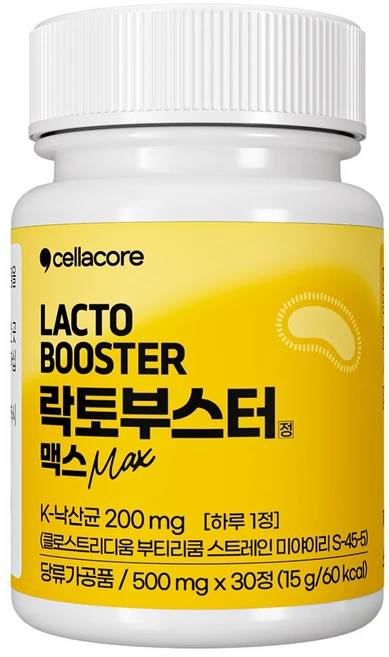 낙산균 40% 함유 셀라코어 락토부스터 맥스 500mg 낙산균 유산균 프로바이오틱스, 1박스, 30정 - 쿠팡
