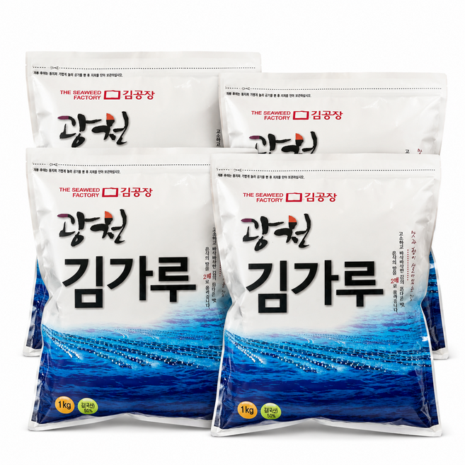 (광천김공장) 광천김가루 1kg 1B, 4개